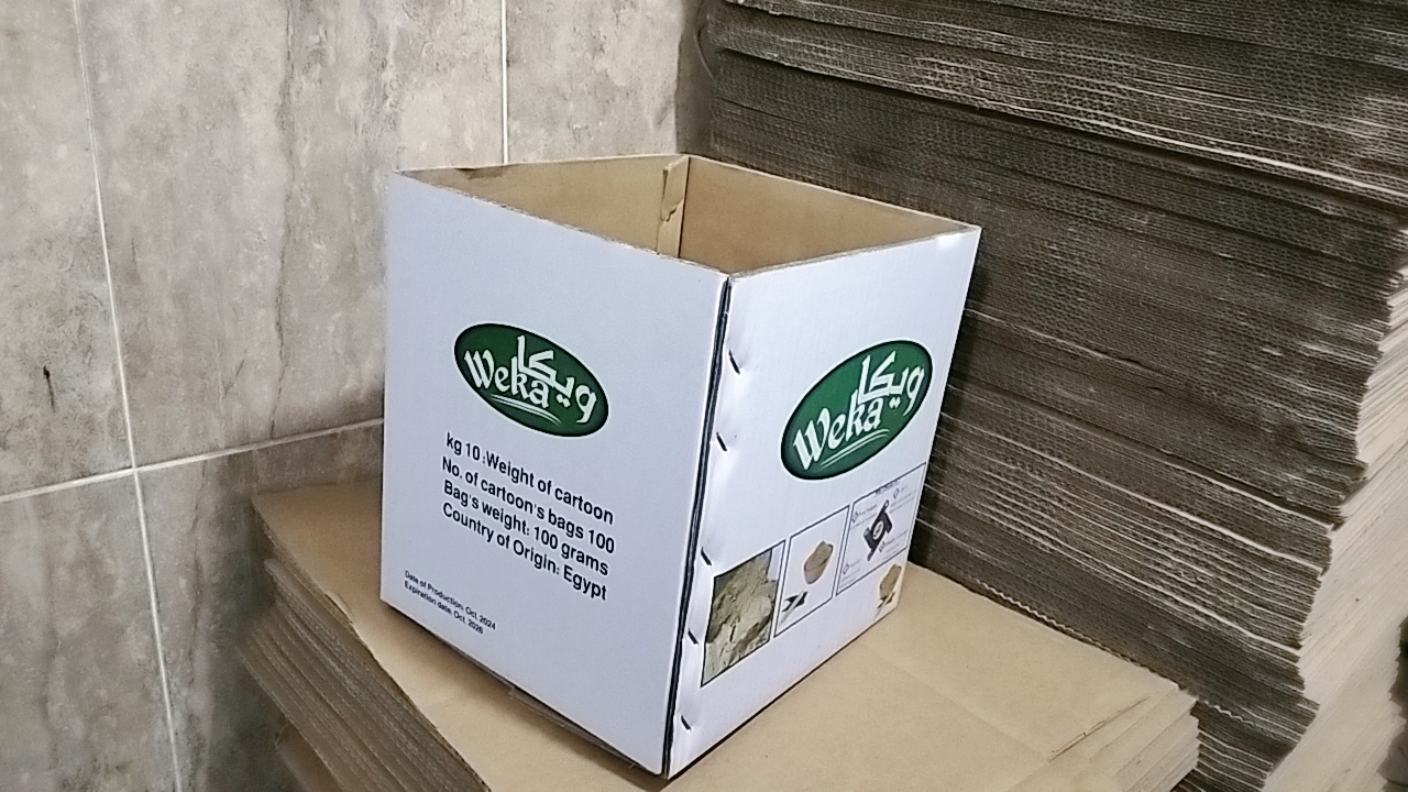 صناديق كرتون تعبئة ويكا البامية (إنتاج سوداني) - حماية فائقة للمحاصيل المجففة - متانة تصديرية - الصورة 2