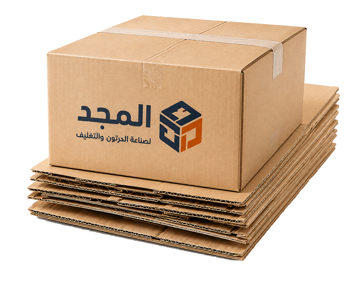 صندوق كرتون مضلع فوق ألواح كرتون مضلع من مصنع كرتون المجد